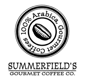 SUMMERFIELD'S GOURMET COFFEE CO. 100% ARABICA, GOURMET COFFEES