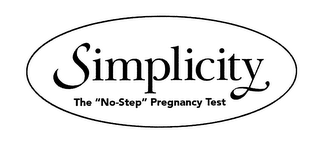 SIMPLICITY THE "NO-STEP" PREGNANCY TEST