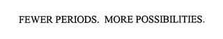 FEWER PERIODS. MORE POSSIBILITIES.