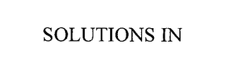 SOLUTIONS IN