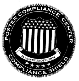 POSTER COMPLIANCE CENTER COMPLIANCE SHIELD 36 MONTH PROTECTION