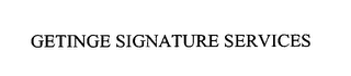 GETINGE SIGNATURE SERVICES