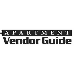 THE APARTMENT VENDOR GUIDE