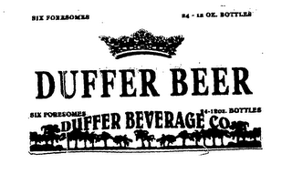 SIX FORESOMES 24-12OZ. BOTTLES DUFFER BEER DUFFER BEVERAGE CO.