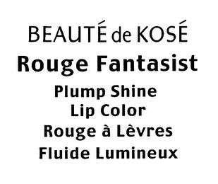 BEAUTÉ DE KOSÉ ROUGE FANTASIST PLUMP SHINE LIP COLOR ROUGE À LÈVRES FLUIDE LUMINEUX