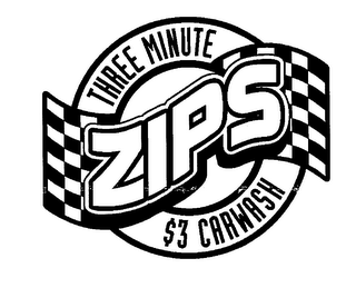 ZIPS THREE MINUTE $3 CARWASH