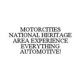 MOTORCITIES NATIONAL HERITAGE AREA EXPERIENCE EVERYTHING AUTOMOTIVE!