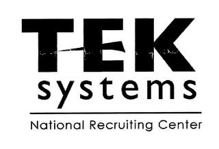 TEK SYSTEMS NATIONAL RECRUITING CENTER