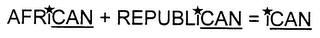 AFRICAN + REPUBLICAN = ICAN