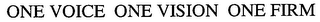 ONE VOICE ONE VISION ONE FIRM