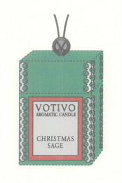 V VOTIVO AROMATIC CANDLE CHRISTMAS SAGE