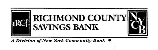 RC RICHMOND COUNTY SAVINGS BANK A DIVISION OF NEW YORK COMMUNITY BANK NYCB