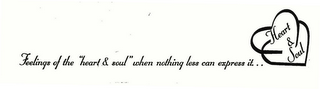 FEELINGS OF THE "HEART & SOUL" WHEN NOTHING LESS CAN EXPRESS IT..  HEART & SOUL