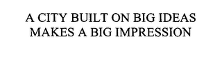 A CITY BUILT ON BIG IDEAS MAKES A BIG IMPRESSION