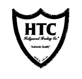 HTC HOLLYWOOD TRADING CO. "AUTHENTIC QUALITY"
