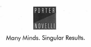 PORTER NOVELLI MANY MINDS. SINGULAR RESULTS.