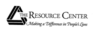 THE RESOURCE CENTER MAKING A DIFFERENCE IN PEOPLE'S LIVES