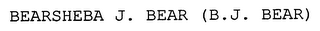 BEARSHEBA J. BEAR (B.J. BEAR)