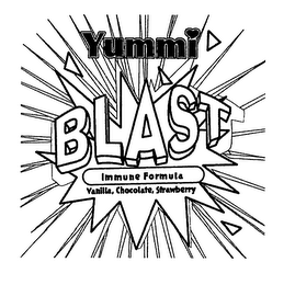 YUMMI BLAST IMMUNE FORMULA VANILLA, CHOCOLATE, STRAWBERRY