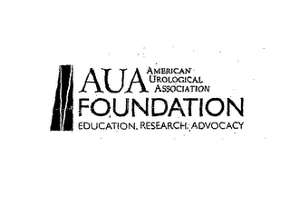 AUA AMERICAN UROLOGICAL ASSOCIATION FOUNDATION EDUCATION, RESEARCH, ADVOCACY