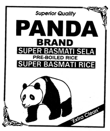 PANDA BRAND SUPER BASMATI SELA PRE-BOILED RICE SUPER BASMATI RICE SUPERIOR QUALITY "EXTRA CLEAN"