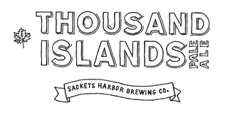 THOUSAND ISLANDS PALE ALE SACKETS HARBOR BREWING CO.