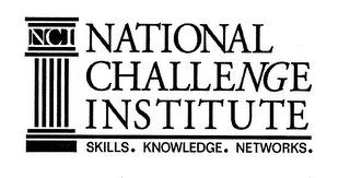 NCI NATIONAL CHALLENGE INSTITUTE SKILLS. KNOWLEDGE. NETWORKS.