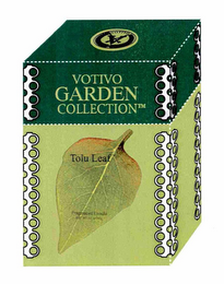 VOTIVO GARDEN COLLECTION TOLU LEAF FRAGRANCED CANDLE VOTIVO V