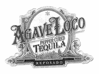 AGAVE LOCO PEPPER CURED TEQUILA HECHO EN MEXICO REPOSADO