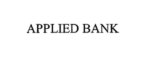 APPLIED BANK