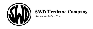 SWD SWD URETHANE COMPANY LETTERS ARE REFLEX BLUE