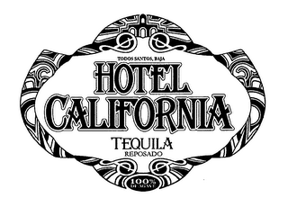 TODOS SANTOS, BAJA HOTEL CALIFORNIA TEQUILA REPOSADO 100% DE AGAVE