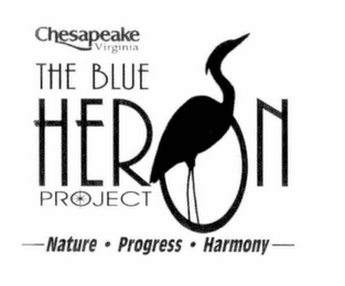 THE BLUE HERON PROJECT CHESAPEAKE VIRGINIA  NATURE · PROGRESS · HARMONY