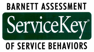 BARNETT ASSESSMENT SERVICEKEY OF SERVICE BEHAVIORS