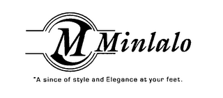 M MINLALO "A SINCE OF STYLE AND ELEGANCE AT YOUR FEET.