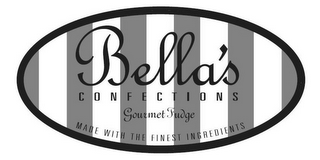 BELLA'S CONFECTIONS GOURMET FUDGE MADE WITH THE FINEST INGREDIENTS