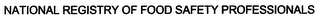 NATIONAL REGISTRY OF FOOD SAFETY PROFESSIONALS