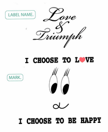 LOVE & TRIUMPH I CHOOSE TO LOVE I CHOOSE TO BE HAPPY