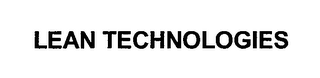 LEAN TECHNOLOGIES