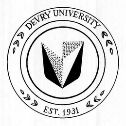 DEVRY UNIVERSITY EST. 1931