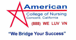AMERICAN COLLEGE OF NURSING CONCORD, CALIFORNIA (888) WE LUV VN "WE BRIDGE YOUR SUCCESS"