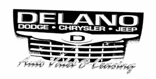 DELANO DODGE · CHRYSLER · JEEP  AUTO VALET & LEASING