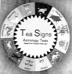 TEA SIGNS ASTROLOGY TEAS "SIPPED FIVE THOUSAND YEARS AGO" CAPRICORN AQUARIOUS PISCES ARIES TAURUS GEMINI CANCER LEO VIRGO LIBRA SCORPIO SAGITTARIUS