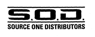 S.O.D. SOURCE ONE DISTRIBUTORS