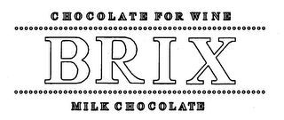 BRIX CHOCOLATE FOR WINE MILK CHOCOLATE