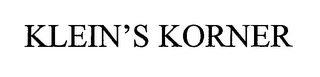 KLEIN'S KORNER