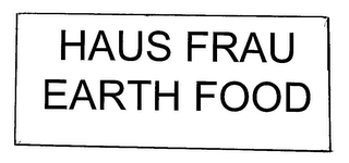 KOSHER BY NATURE HAUS FRAU EARTH FOOD