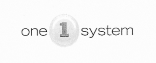 ONE 1 SYSTEM