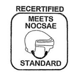 MEETS NOCSAE STANDARD RECERTIFIED YEAR ORGANIZATION