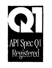 Q1 API SPEC Q1 REGISTERED